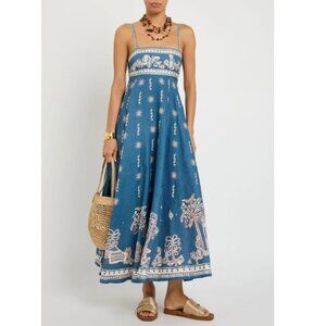 ALÉMAIS Acacia printed linen midi dress